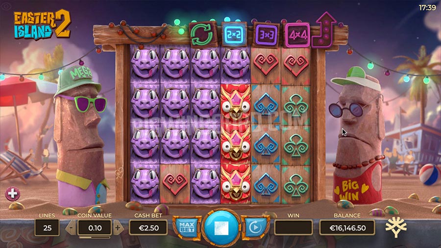Types of bonuses with Easter Island 2 slot