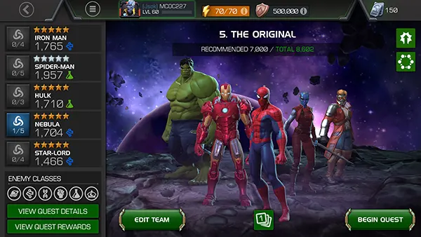 Roster campioni MCoC